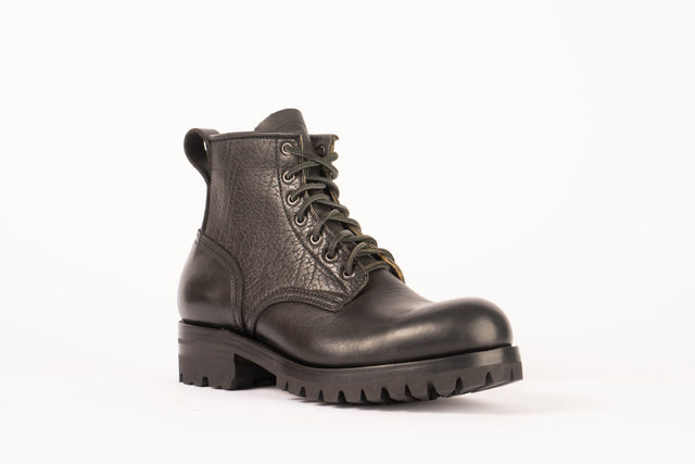 Service Boot - Black Oil Tan with Bison Quarters