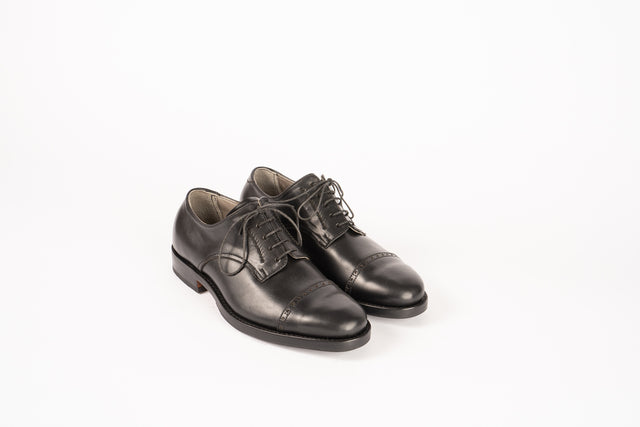 Derby Shoe - Cap Toe Black Chromexcel