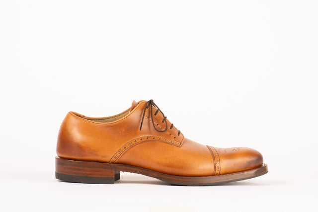 Derby Shoe - Medallion Cap Toe with Brogue