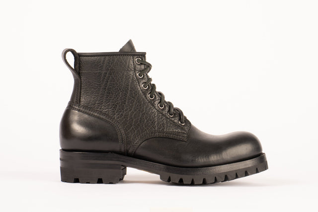 Service Boot - Black Oil Tan with Bison Quarters