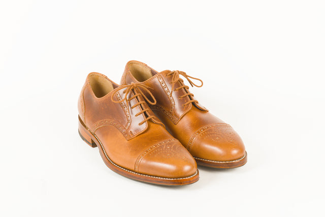 Derby Shoe - Medallion Cap Toe with Brogue